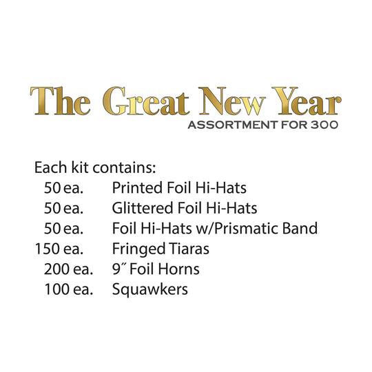 Beistle Black & Gold the Great New Year Accessory Kit